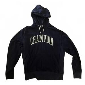 Champion, Large, Navy Blue, Unisex Hoodie Sweatshirt